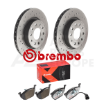 Set Dischi Forati e Pastiglie Brembo XTRA per VW Golf 6