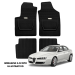 LUCEV Tappetini in Gomma per Alfa Romeo 159, Neri, con Fermi