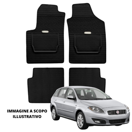 LUCEV Tappetini in Gomma per Fiat Croma (05>), Nero, senza Fermi