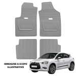 LUCEV Tappetini in Gomma per Citroën DS4 (11>), Grigio, con Fermi