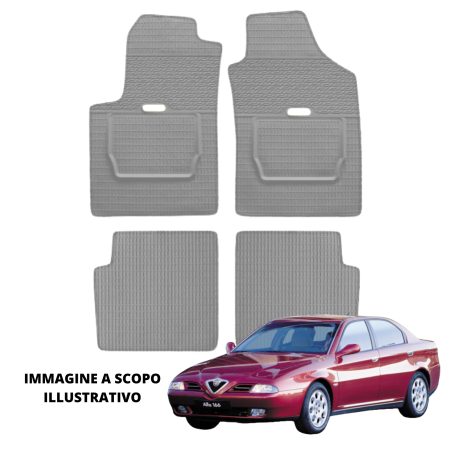 LUCEV Tappetini in Gomma per Alfa Romeo 166 (98>), Grigio