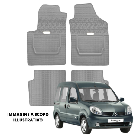 LUCEV Tappetini in Gomma per Renault Kangoo (04>08), Grigio