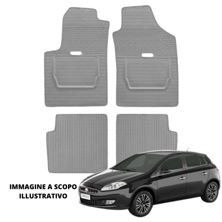 LUCEV Tappetini in Gomma per Fiat Bravo (07>10), Grigio, senza Fermi