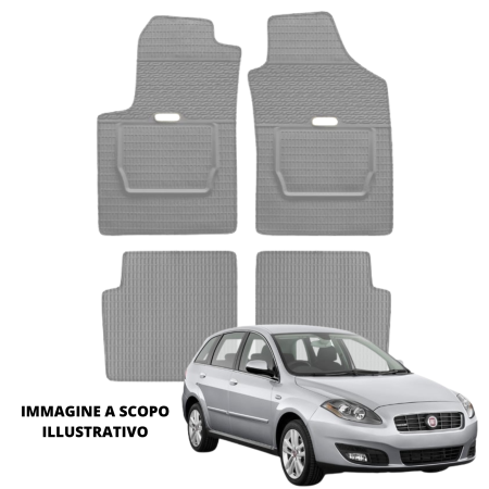 LUCEV Tappetini in Gomma per Fiat Croma (05>), Grigio, senza Fermi
