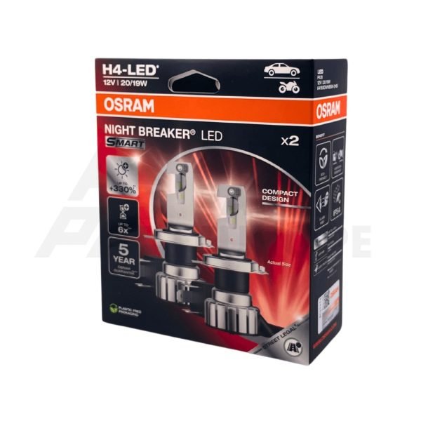 Lampadine LED H4 Omologate Night Breaker Led Smart Osram – Luce Bianca – foto 3