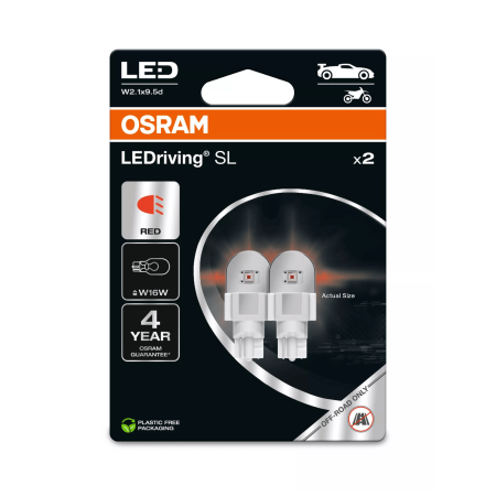 lampadine led w16w rosse