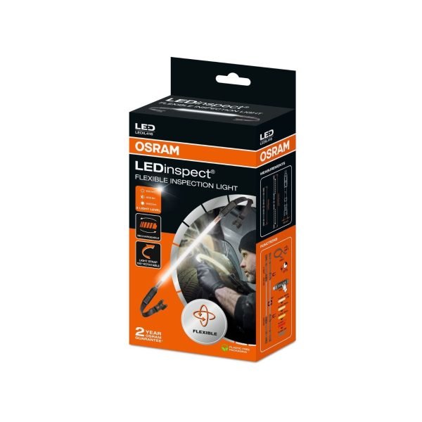 OSRAM LEDinspect FLEXIBLE INSPECTION LIGHT – Torcia LED flessibile 1000 Lumen Ricaricabile USB-C per Ispezioni Auto e