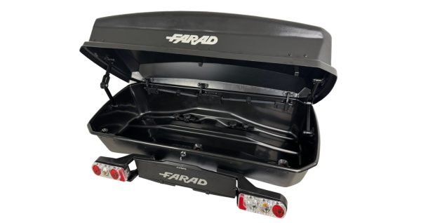 Box da Gancio Traino Farad Maki 300L Omologato e completo di supporto – foto 5