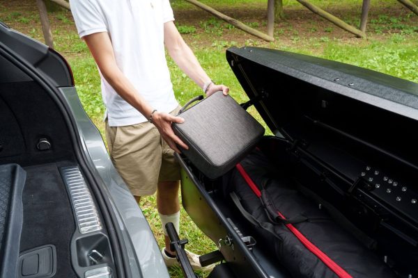 Box da Gancio Traino Farad Maki 300L Omologato e completo di supporto – foto 4