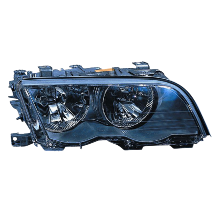 Faro fanale proiettore destro per Bmw Serie 3 E46 98>9/01 Cornice Cromata