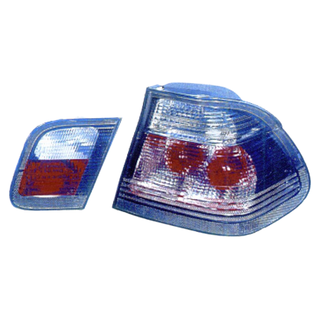 Kit fanali posteriori per Bmw Serie 3 E46 Coupe' 98> Fume'-rosso