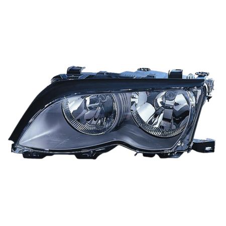 Faro fanale proiettore sinistro per Bmw Serie 3 E46 Cornice Nera 9/01>05