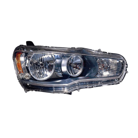 Faro fanale proiettore destro per Mitsubishi Lancer 07> Parabola Nera
