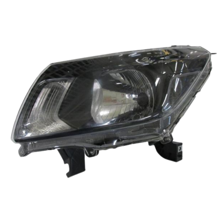 Faro fanale proiettore sinistro per Nissan Navara Pick-up Parabola Nera 9/15>