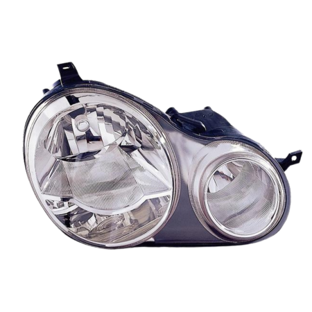 Faro fanale proiettore destro per Vw Polo 10/01>05 Con Motorino