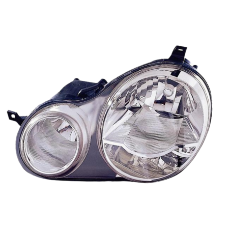 Faro fanale proiettore sinistro per Vw Polo 10/01>05 Con Motorino