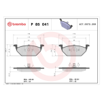 Brembo P85041 Kit pastiglie freno anteriori per AUDI A1,A3 – foto 2