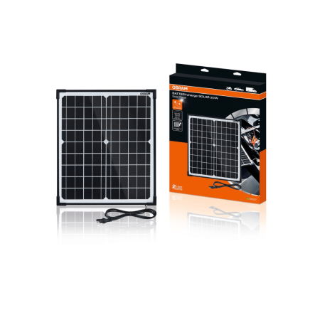 OSRAM BATTERYcharge SOLAR 20W – Mantenitore Solare Batteria 12V,protezione inversione di polarità