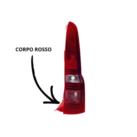 Fanale posteriore destro Fiat Panda 169 - Corpo interno rosso