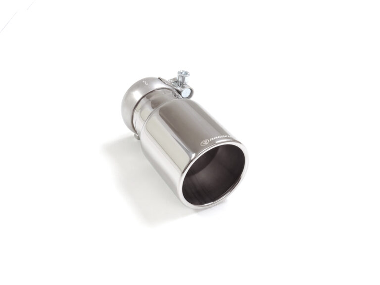 Terminale inox rotondo 90 mm con tubo di entrata universale - Ragazzon 01.0560