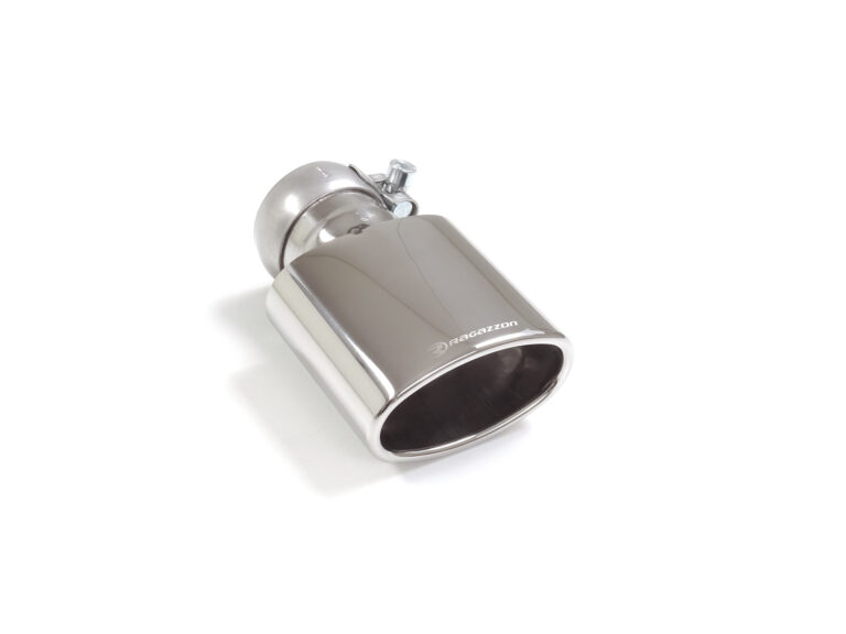 Terminale inox ovale 115 con tubo di entrata int. universale - Ragazzon 01.1060