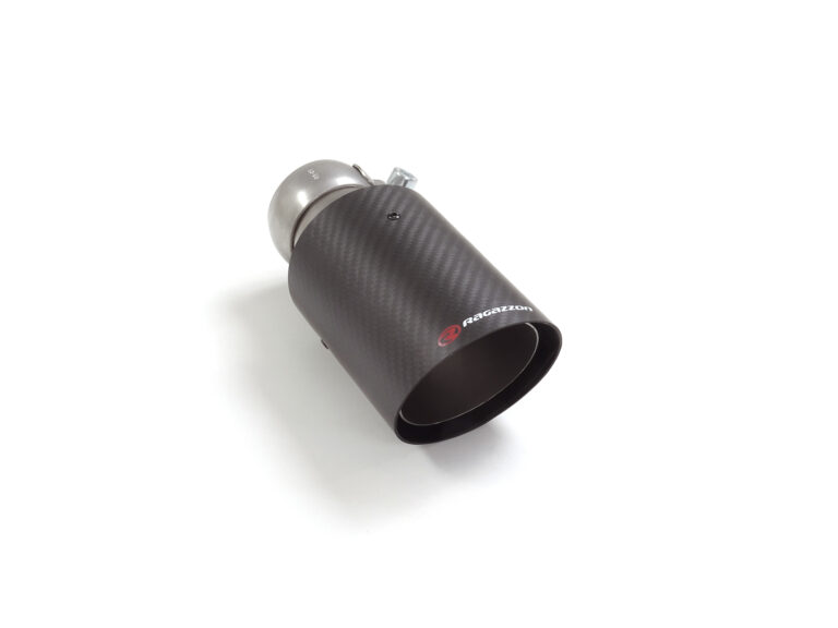 Terminale inox rotondo 90 mm universale Carbon Shot - Ragazzon 01.7350