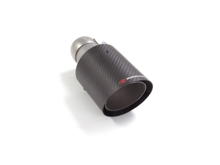 Terminale inox rotondo 100 mm universale Carbon Shot - Ragazzon 01.7460