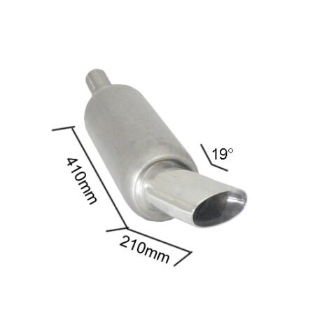 Posteriore inox universale con terminale ovale universale Sport Line - Ragazzon 18.0446.13