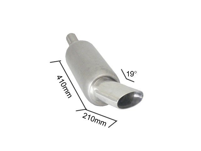 Posteriore inox universale con terminale ovale universale Sport Line - Ragazzon 18.0450.13