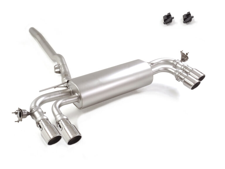 Posteriore inox sdoppiato con terminali rotondi 4 / 102 mm Sport Line sfalsati - Ragazzon 50.1250.64