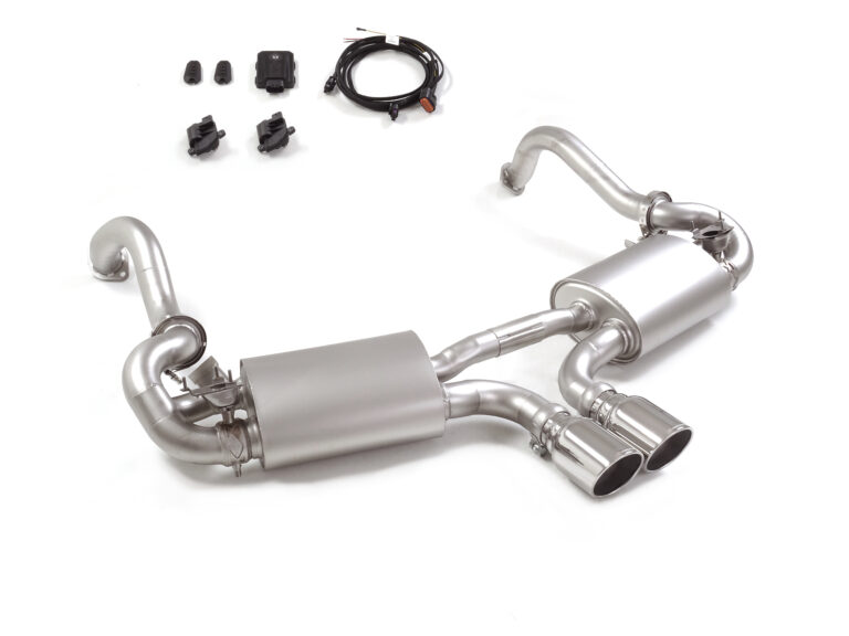 Posteriore inox sdoppiato con terminali rotondi 2 / 102 mm Sport Line per Porsche Boxster - Ragazzon 50.1254.61