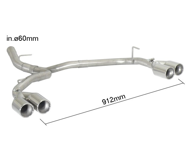 Scarico posteriore BMW Serie 1 E81-E82-E87-E88 - Ragazzon 50.0404.26