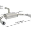 Auspuffanlage hinten BMW Serie 3 F30-F31-F34-F35 homologiert - Ragazzon 50.0442.05