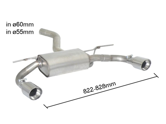 Scarico posteriore BMW Serie 3 F30-F31-F34-F35 omologato Sport Line - Ragazzon 50.0442.60