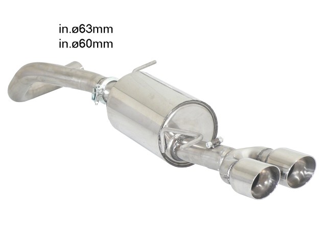 Scarico posteriore Volkswagen Polo Mk5 6R omologato Sport Line - Ragazzon 50.0459.58