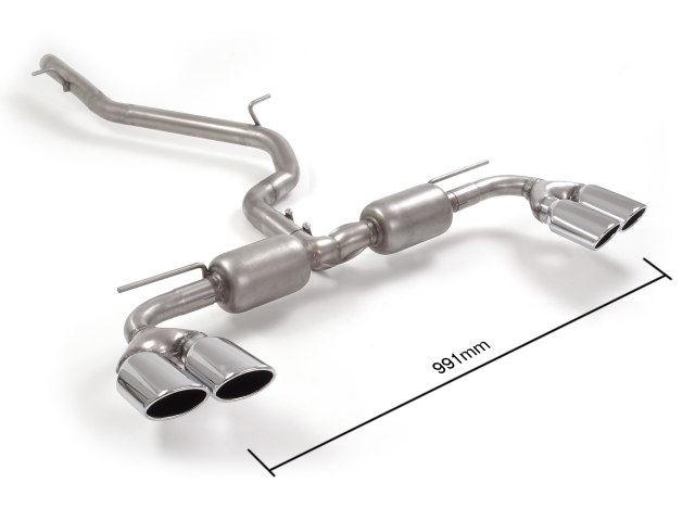 Scarico posteriore Audi A3 8V/8VA omologato - Ragazzon 50.0750.35