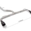 Hinteres Auspuffrohr Volkswagen Golf Mk8 CD homologiert Sport Line Black - Ragazzon 50.0994.61B