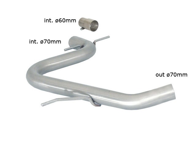 Tubo centrale scarico Volkswagen Golf Mk6 1K Gruppo N - Ragazzon 55.0374.00