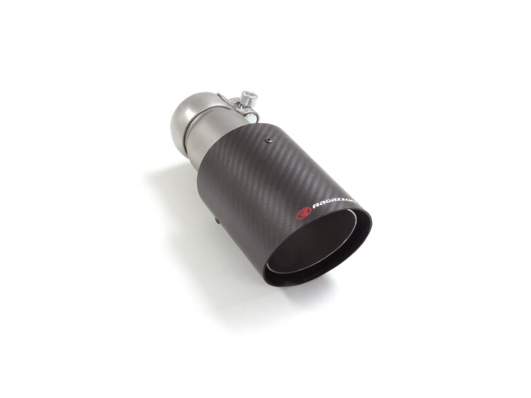 Terminale inox rotondo 90 mm universale Carbon Shot - Ragazzon 59.0008.73