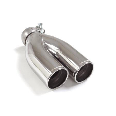 Terminale sinistro inox rotondo 2 sfalsati universale - Ragazzon 59.0015.25