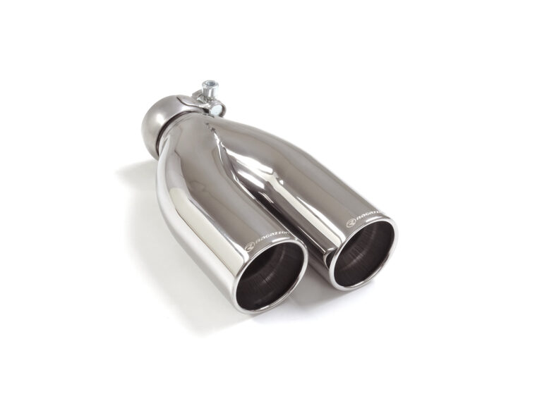 Terminale sinistro inox rotondo 2 sfalsati universale - Ragazzon 59.0015.25