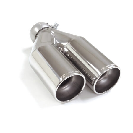 Terminale sinistro inox rotondo 2 sfalsati universale - Ragazzon 59.0015.26