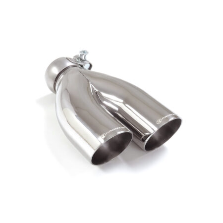 Terminale sinistro inox rotondo 2 sfalsati universale Sport Line - Ragazzon 59.0015.56