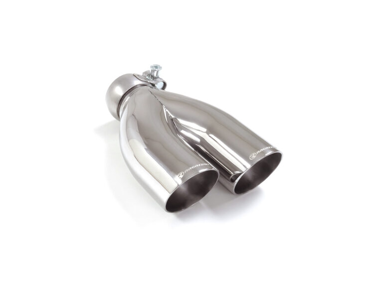 Terminale sinistro inox rotondo 2 sfalsati universale Sport Line - Ragazzon 59.0015.56