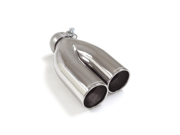 Terminale destro inox rotondo 2 sfalsati universale - Ragazzon 59.0016.25