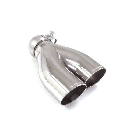 Terminale destro inox rotondo 2 sfalsati universale Sport Line - Ragazzon 59.0016.56