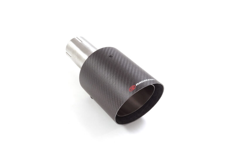 Terminale inox rotondo 100 mm universale Carbon Shot - Ragazzon 59.0018.74