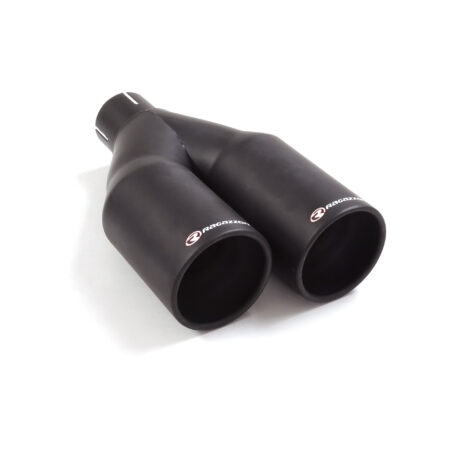 Terminale sinistro inox rotondo 2 sfalsati universale Sport Line Black - Ragazzon 99.0015.26