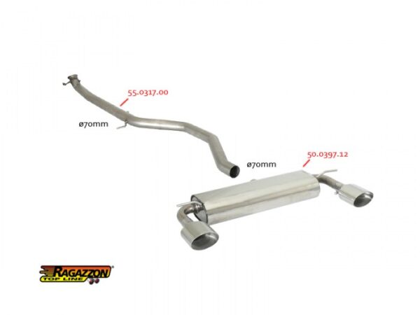 Tubo centrale scarico Mercedes Classe A W176 – Ragazzon 55.0317.00 – foto 3