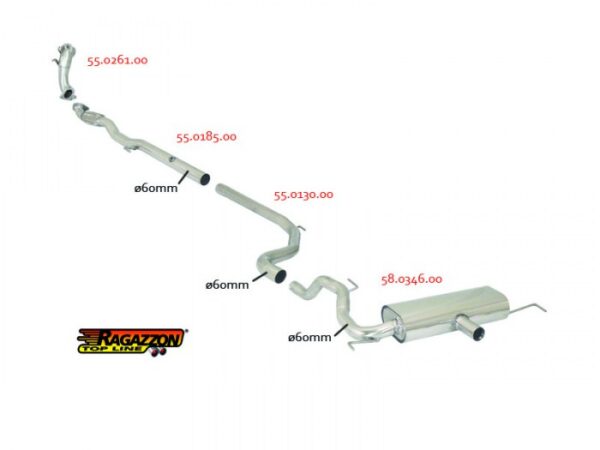 Catalizzatore sportivo Opel Corsa D Gruppo N – Ragazzon 55.0185.00 – foto 4